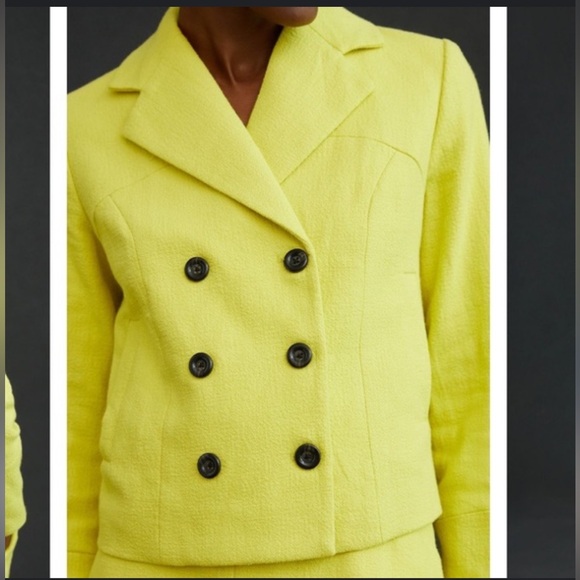 Maeve Jackets & Blazers - Maeve/ anthropology
 Yellow Blazer size Large
